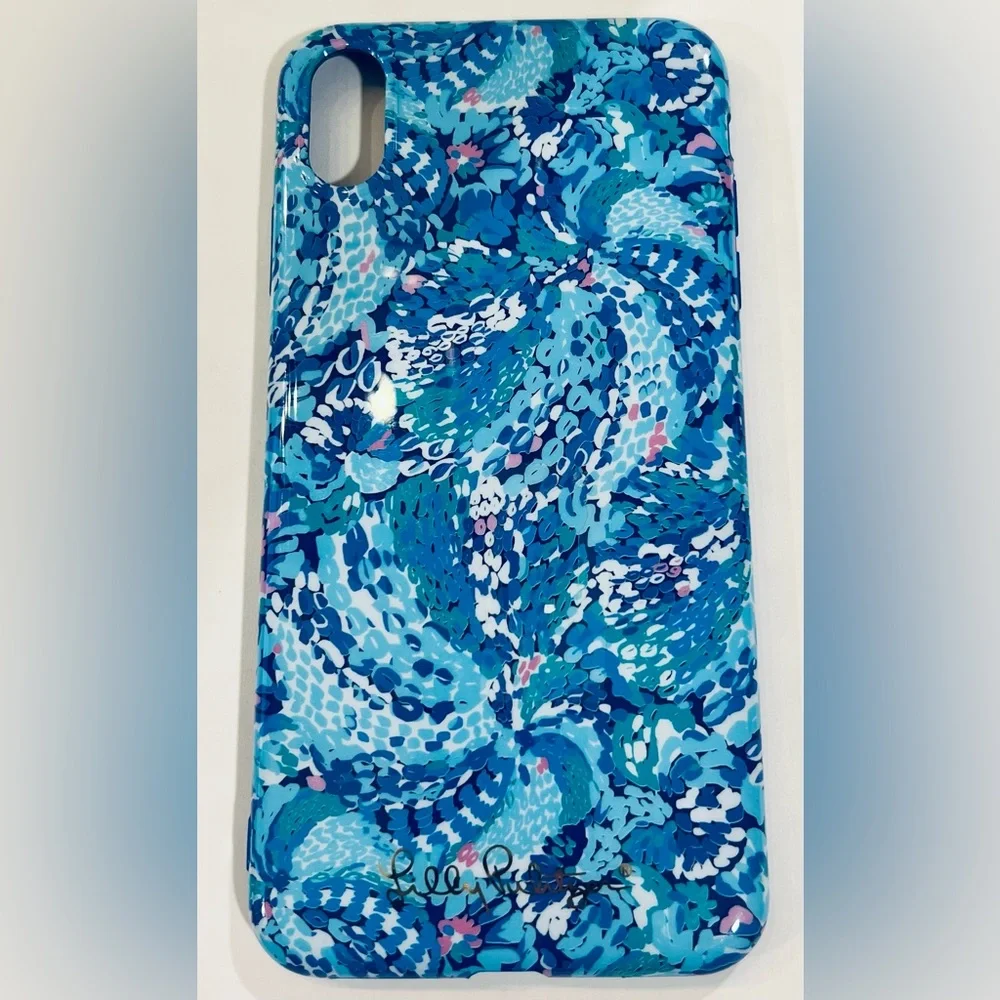 Lilly Pulitzer Blue Teal Floral Swirl iPhone Case for iPhone X/XS